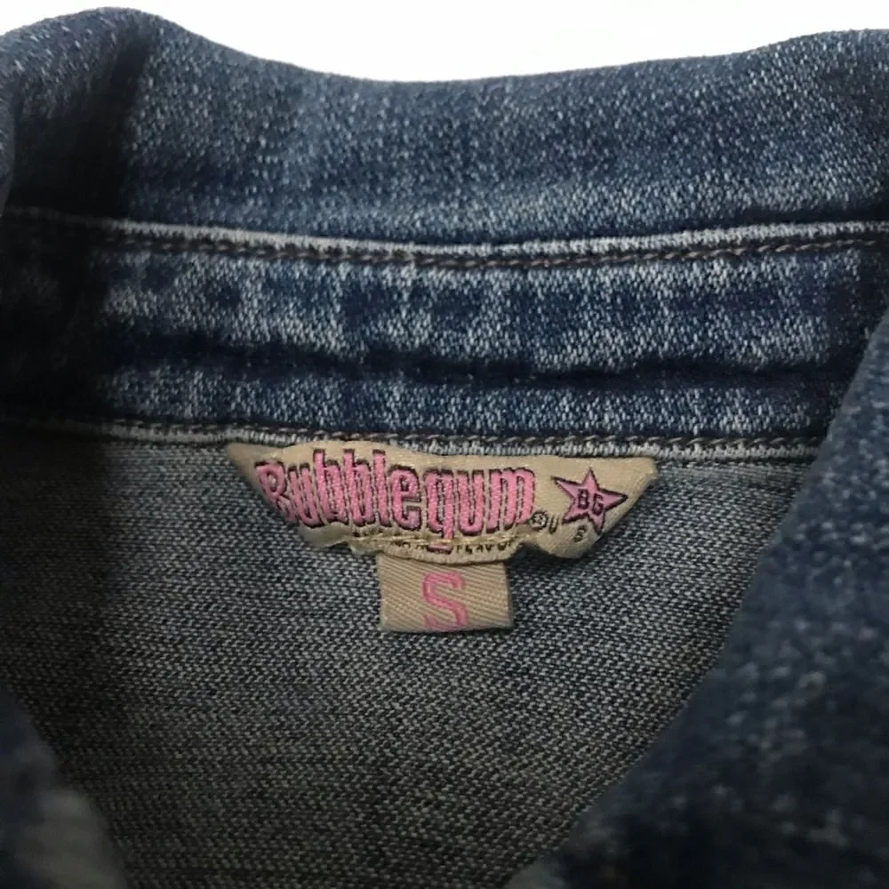 ‎Bubblegum fun patch denim jean vest S